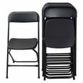 thumbnail image 2 of Techtongda 10 Pack Black Plastic Commercial Folding Stackable Chairs Plastic Folding Chair, 2 of 19