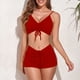 thumbnail image 4 of Traje de baño de dos piezas para mujer Conjunto de bikini ajustable con cordón acanalado Traje de baño, 4 of 8