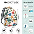 thumbnail image 6 of Cute Dinosaur Pattern Backpack for School,Cute School Bag,Schoolbag with Adjustable Shoulder Straps & Padded Back,15.3"x11"x7.1".﻿, 6 of 6