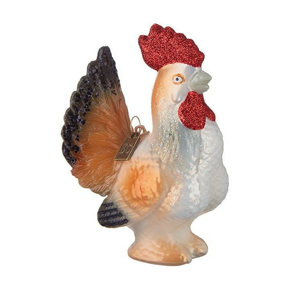 Mr Rooster Christmas Glass Ornament Eric Cortina New