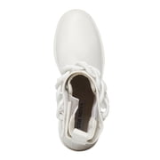 STEVE MADDEN Womens White Lug Sole Chelsea Embellished Goring Amulet Round Toe Dress Boots 8 M