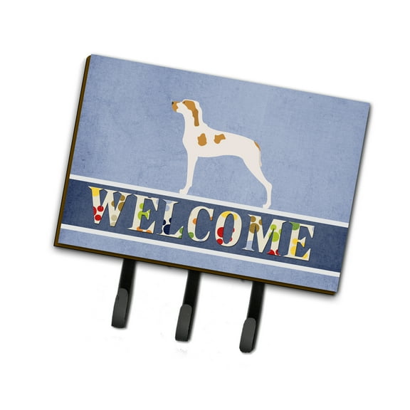 Ariege Pointer Welcome Leash or Key Holder Blue