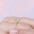 thumbnail image 5 of SOLITAIRE JEWELS 2.25CT Pear Hidden Halo Pave Moissanite Diamond Engagement Ring in 18K Solid Yellow Gold, 5 of 7