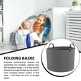 thumbnail image 3 of Naiovety Cesta de almacenamiento de ropa Cesto de ropa sucia tejido de gran capacidad Cesto resistente para el hogar Mantas Ropa de cama Almacenamiento y organización del hogar Gris oscuro, 3 of 6