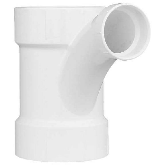 PVC Wye and 45 Degrees  Elbow, Hub, 4 in x 4 in x 2 in Pipe Size