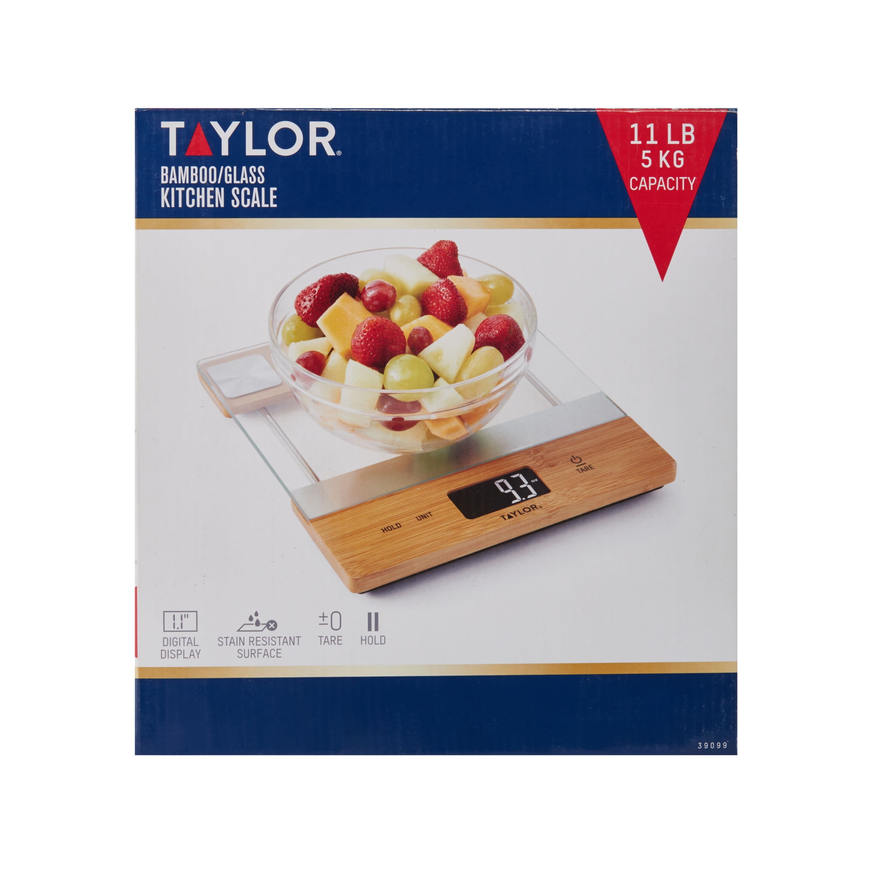 Bamboo/Glass Platform Kitchen Scale