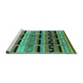 thumbnail image 2 of Ahgly Company Machine Washable Indoor Rectangle Oriental Turquoise Blue Industrial Area Rugs, 3' x 5', 2 of 4