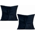 thumbnail image 2 of 2pcs Valentine's Day Couch Decorative Throw Pillow Covers Fluffy Throw Pillows Faux Fur Plush Soft Fluffy Velvet Cushion Case Cozy Fuzzy Striped Pillowcase Home Decor for Bed Sofa Living Room-Black, 2 of 6