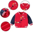 thumbnail image 4 of Esaierr Infants Baby Boys Girls Baseball Jacket for Newborn Cotton Varsity Jacket Outwear Long Sleeve Button Spring Fall Unisex Baseball Coats for 2-24 Months, 4 of 9