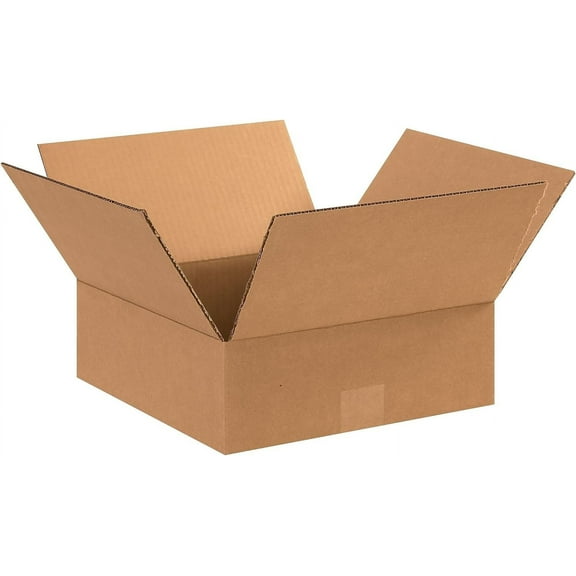 11" x 11" x 4" Flat Corrugated Boxes, Kraft, Lot of 25