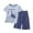 Blue, variant on Hiijoy Toddler Boys Pajamas Dinosaur Print Short Sleeve T Shirt Shorts Sleepwear Loungewear, Sizes 3-4T