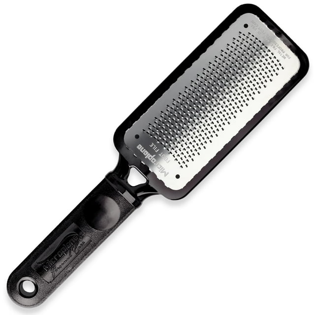 Rascador para limar pies Microplane Colossal, acero inoxidable, color negro