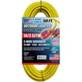 thumbnail image 3 of US Wire and Cable 14/3 Gauge x 50-Foot Lighted Heavy Duty General Purpose Extension Cord – 12/3 Gauge, Yellow, Kink-Resistant, Heavy Duty, Power Indicator Light, SJTW, Made in USA, 3 of 4