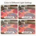 thumbnail image 7 of ODIKA 3'x5' Coral Teal Tropical Elegance with Modern Washable Throw Rug Chic Botanical Patterns for Contemporary Decor for Entryway, Kitchen, Mudroom, Stain Resistant, Low Profile, Non-Slip, 7 of 7