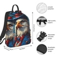 thumbnail image 3 of Naloa Surreal Bald Eagle Gentleman Print Lightweight DayBackpack Suitable for school, work, shopping, travel, etc., 3 of 5