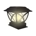 thumbnail image 1 of Feltree Auto-Sensing Solar Garden Post Light, IP65 Waterproof Fence Cap Lamp with European Design, LED Illumination for Pathways and Driveways, 8-Hour Runtime Solar Charging, 1 of 7