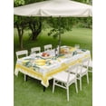 thumbnail image 4 of Outdoor Tablecloth with Umbrella Hole for Patio/Picnic/Party/Camping, Yellow Lemon Waterproof Table Cloth Rectangle Table Cover Washable, Summer Botanical Plaid Elegant Pastoral (54"x 80"), 4 of 8