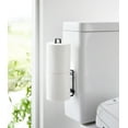 thumbnail image 2 of Yamazaki Home Traceless Adhesive Toilet Paper Holder, Black, Steel, Supports 2.2 pounds, Adhesive, 2 of 7
