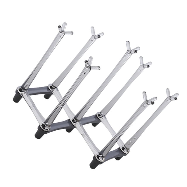 Hytrove Grey Foldable Glass Cup Storage Rack Breathable Kitchen Drain Holder for Glass Cups