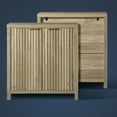 thumbnail image 6 of OAKHAM Fluted Sideboard Buffet, Storage Cabinet with Adjustable Shelves, Sunwashed Ash Oak, 6 of 7