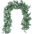 thumbnail image 2 of Juego de 2 piezas de guirnaldas de plantas artificiales, decoración de plantas falsas para celebraciones, bodas, jardines, interiores y exteriores, 2 of 5
