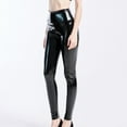 thumbnail image 6 of Viikei Womens Pants with Pockets,Women's Stretchy Faux Leather Leggings Pants,Sexy Black High Waisted Tights Black S, 6 of 9