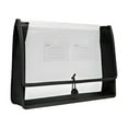 thumbnail image 2 of Plastic File Folders Legal Size Expandable Document Folder with Snap Button Closure, A4 Expanding File Wallet Envelopes Pouch with Label Pocket, 1 Pack,Black, 2 of 4