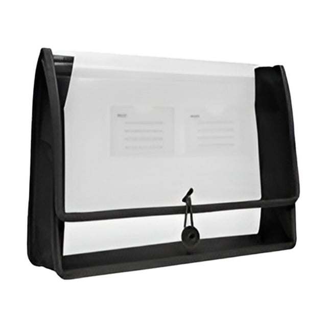 Kjfeif 1Pc A4 Plastic Expanding File Folder, Clear Envelope with Secure Closure & Label Pocket, Large Capacity Document Organizer for School, Office and Home, 9 Colors Available