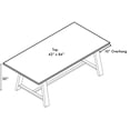 thumbnail image 7 of KFI Studios Urban Loft 7' x 3.5' Dining Table, Solid Wood Espresso Top, 7 of 7