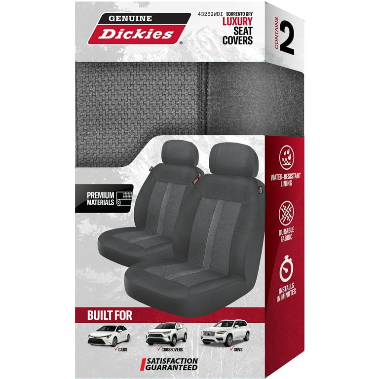 Genuine Dickies 2 Piece Sorrento Universal Car Seat Covers Gray Walmart