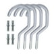 thumbnail image 4 of Juego de 4 ganchos para colgar en la pared, ganchos para ropa, sombreros, Gris, 4 of 7