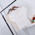 thumbnail image 6 of Mesh Crop Top Blouse for Women Sheer Short Sleeve T-Shirt Crochet Knitted Floral Lace Casual Loose Cover Up Shrug, 6 of 8