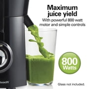 Hamilton Beach Big Mouth Juicer Machine for Fruits and Vegetables with Extra Large Chute, Extractor de Jugos, Black