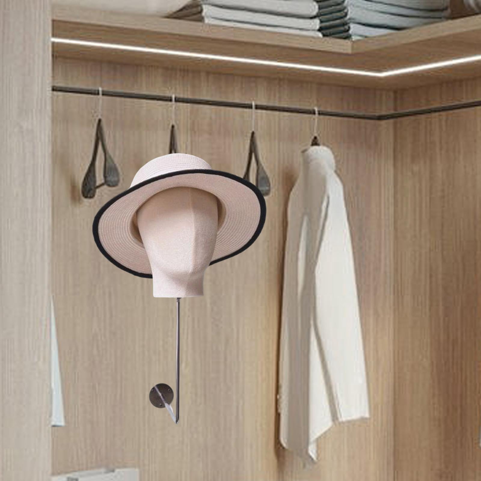 Serenable Mannequin Head Model, Hat Display, Mannequin Head, Modern Fashionable Portable Storage Rack for Making Styling Shopping Malls Beige