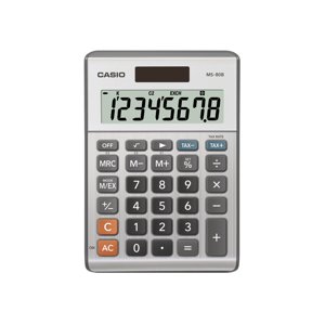 Casio MS-80B 8-Digit Desktop Calculator, Satin Nickel
