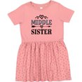 thumbnail image 3 of Inktastic Middle Sister Announcement Girls Toddler Dress, 3 of 5