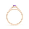 thumbnail image 2 of ANGARA Natural Classic Cushion Amethyst Ring with Diamond Halo in 14K Rose Gold for Women (Size-4mm) | February Birthstone, Birthday, Anniversary, Jewelry Gift for Women | Natural Amethyst Ring, 2 of 8