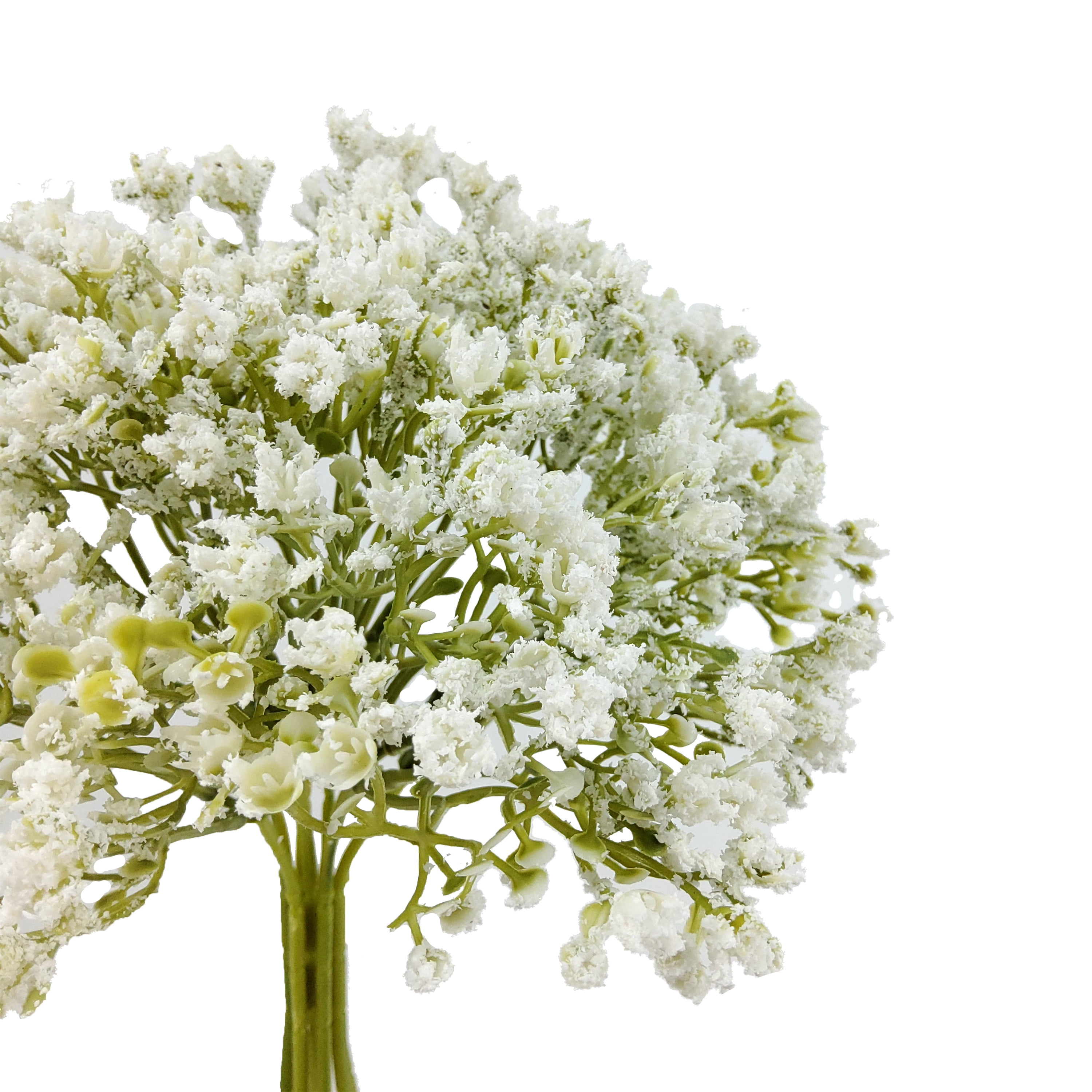 Mainstays Indoor 12 in Artificial Polyethylene Baby's Breath Flower Pick, White Color