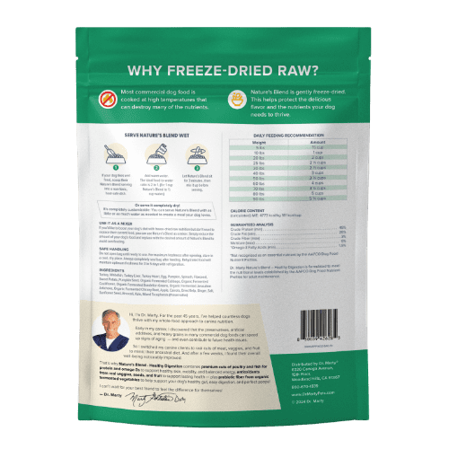 Dr Marty Nature’s Blend Healthy Digestion Freeze-Dried Raw Dog Food