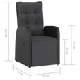 thumbnail image 4 of vidaXL 11 Piece Outdoor Dining Set with Cushions Poly Rattan Black, 4 of 5