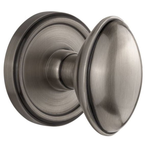 Grandeur 822172 Georgetown Solid Brass Rose Single Dummy Door Knob - Grey