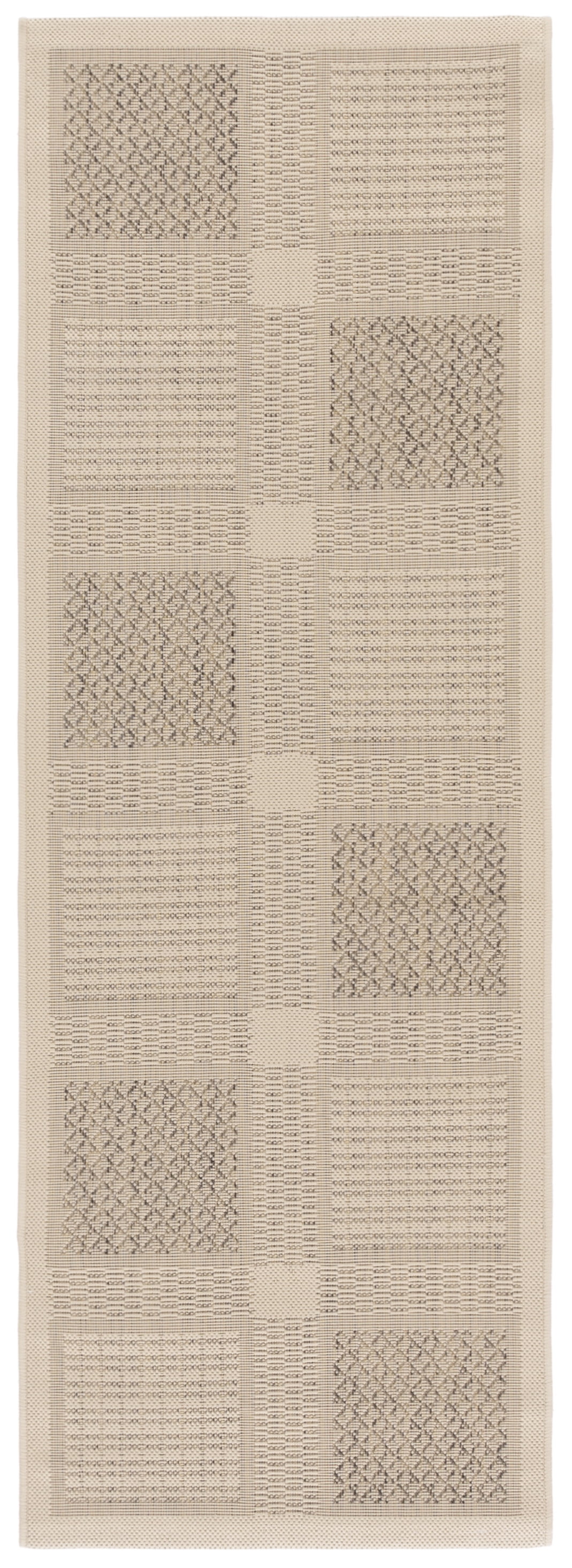 Safavieh Courtyard Eileen Geometric Indoor/Outdoor Runner Rug, Natural/Brown, 2'3" x 6'7"