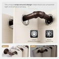 thumbnail image 3 of Curtain Rods for Windows 66 to 120, 1 Inch Industrial Wrap Around Curtain Rod, Indoor/Outdoor Room Divider Adjustable Drapery Pole, 66"-120", Matte Dark Brown, 3 of 9