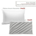 thumbnail image 3 of Nestl Velvet Throw Pillow Covers Solid Rectangle Soft Decorative Pillow Cover for Sofa, 12" x 20", Silver, Pack of 2, 3 of 8