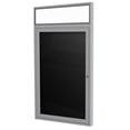thumbnail image 2 of Ghent 36"x30" 1-D Silver Aluminum Lit Headliner Fabric Letterboard Red, 2 of 4