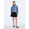 thumbnail image 2 of Scoop Women's Cotton Eyelet Jacket with Puff Sleeves, Sizes XS-4X, 2 of 5