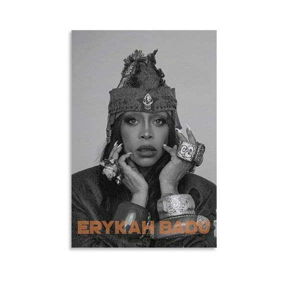 Erykah Badu Black And White Poster  Wall Decorative Art Painting Living Room Bedroom Decoration Gift