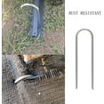 thumbnail image 6 of AAGUT 16 Pack Garden Landscape Staples 6 Inch Soaker Hose Stakes 11 Gauge Drip Line Irrigation Stakes Water Hose Hooks Galvanized Lawn U Pins Sod Nails, 6 of 8