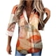thumbnail image 2 of Pntutb Camisa abotonada Mujer Blusa de manga larga Blusa Estampado Tops Bussiness Casual Solapa Tops Liquidación Pntutb Pntutb-3751, 2 of 5