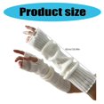 thumbnail image 3 of Fashion Fingerless Gloves for Party Slouchy Arm Sleeves Arm Warmers Party Supply Women Cosplay Costume Knitted Arm Cover, 3 of 4